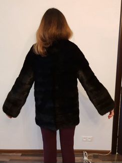 Норковая шуба поперечка