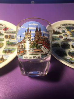 Тарелочки Der Rhein,стопка Koln am Rhein