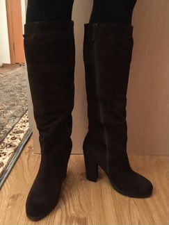 Зимние сапоги из замши