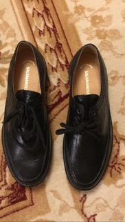 Новые кажаные мужские ботинки на шнурках