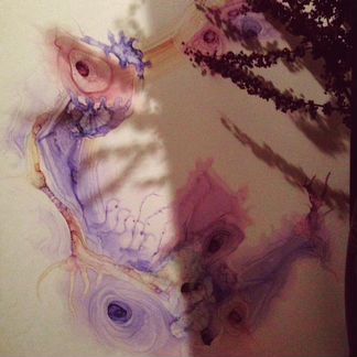 Картина «Геном», абстракция, Alcohol Ink
