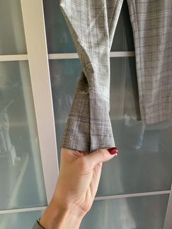 Брюки костюм в клетку zara
