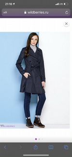 Плащ Trussardi Jeans синий, в идеальном состоянии