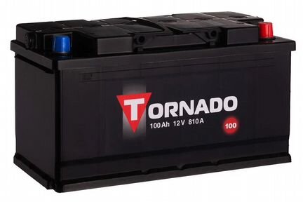 Аккумулятор автомобильный Tornado 100Ач обрат. пол