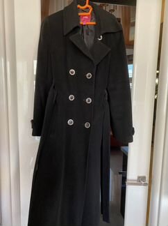 Шерстяное чёрное пальто Domini