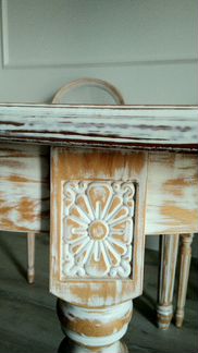 Стол овальный массив в стиле прованс