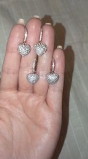 Серьги - сердечки