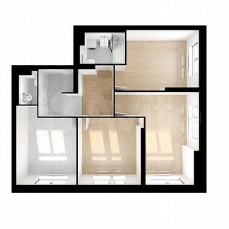 3-к квартира, 68.7 м², 18/32 эт.