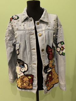 Куртка джинсовка оверсайз дизайнерская