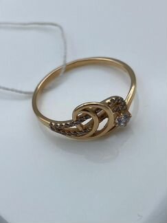 Новый комплект из золота с фианитами