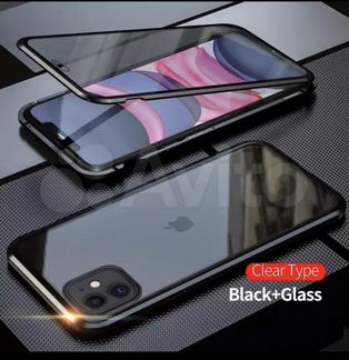 Чехол на iPhone металлический магнитный
