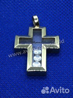 Золотой крест с бриллиантами Шопард