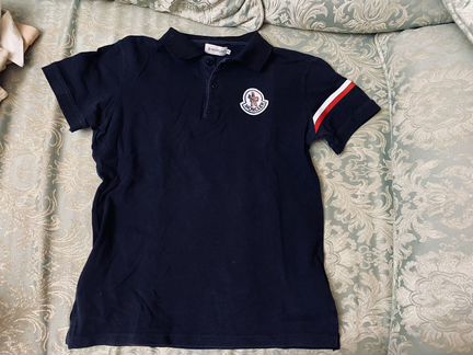Синяя футболка-поло Moncler(оригинал)