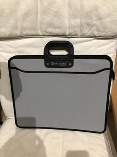 Папка brauberg Портфель пластиковый А4+, на молнии