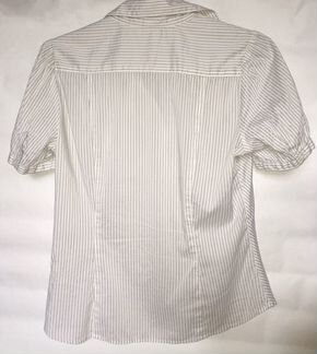 Белая рубашка HM в полоску