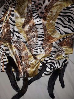 Шелковый шарф с норкой