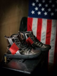 Armani Jeans кеды/кроссовки оригинал (серебристый