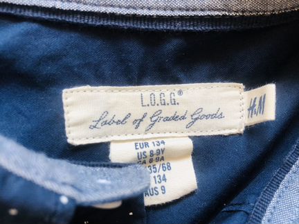 Новая рубашка Н&М на мальчика 9 лет, вторая б/у