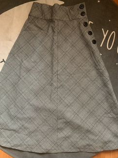 Юбка Zara миди в клетку