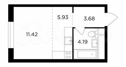 Квартира-студия, 25.2 м², 11/29 эт.