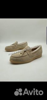 Мокасины лоро пиана бежевые