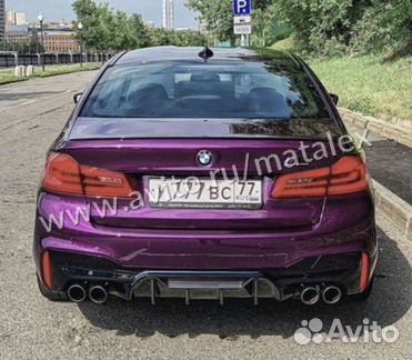 Диффузор BMW 5 G30 / бмв Г30 M5 Competition глянец