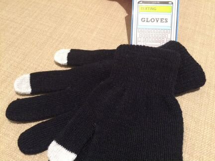 Перчатки сенсорные черные, Touch screen