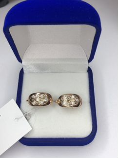 Золотые серьги 585
