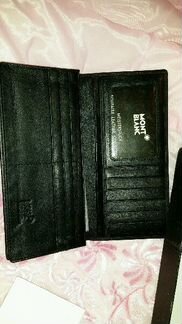 Портмоне новый мужской Mont Blank из экокожи