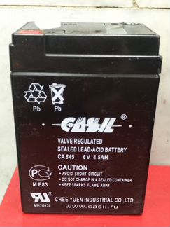 Батарея акб AGM Casil CA645 6V 4,5Ah
