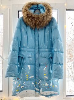 Пуховик женский 42 44 длинный