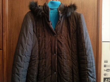 Куртка с капюшоном коричневого цвета ф. lion