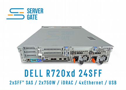 Сервер dell R720xd 24SFF 2 x E5-2690v2 256 GB