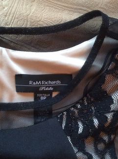 Черное платье с гипюром фирмы RM Richards
