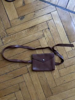 Поясная сумка натуральная кожа