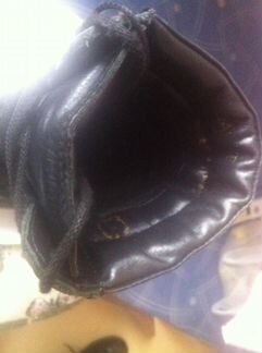 Берцы черные кожаные 