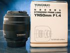 Yongnuo 50mm F/1.4 новый под пленкой.Доставка(5d75
