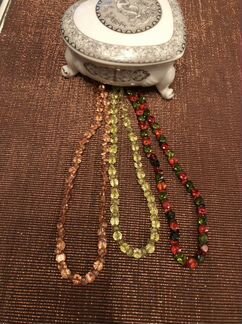 Колье из натурального циркония