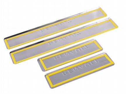 Накладки внутренних порогов renault Kaptur (2016-2020, 2020), штамп renault (к-т 4 шт.), Dollex NPS-098