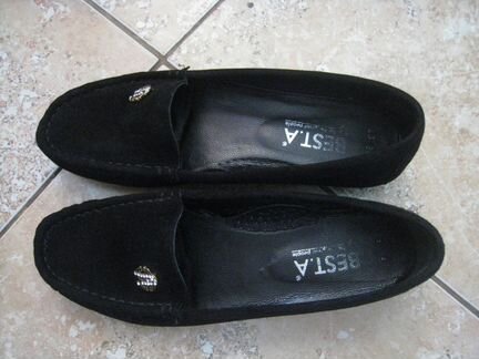 Мокасины черная замша, размер 38, фирмы Best. A