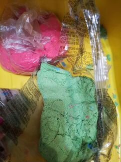 Кинетический песок, 5 цветов + много формочек