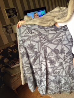 Голубая норковая шуба