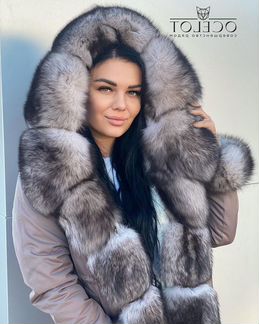 Парка с натуральным мехом