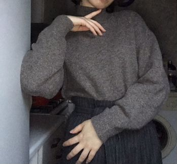 Свитер hm серо-коричневый