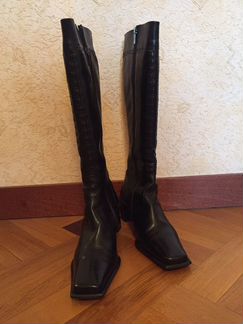 Зимние кожаные сапоги Италия 40 размер