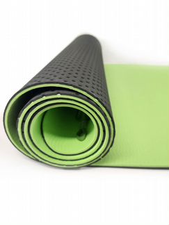 Коврик для йоги Шакти перфорированный (1.1 кг, 183 см, 6 мм, зеленый, 60 см)