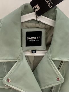Куртка кожаная Barney‘s Originals мятная