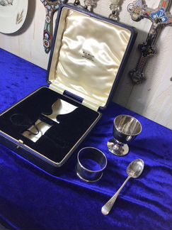 Сереьро антикварииат аашотница в наборе + лока+ са