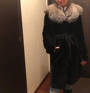 Шуба мутон.Натуральный мех