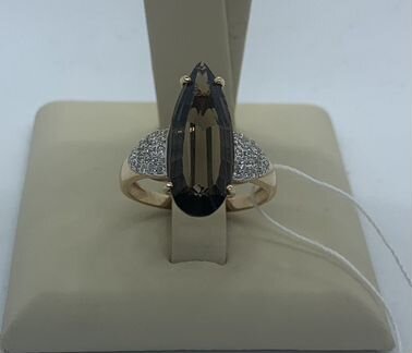 Комплект из золота серьги и кольцо